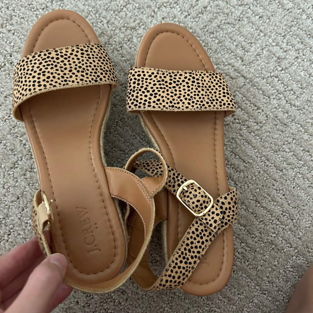J. Crew leopard wedges